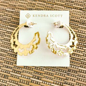 Kendra Scott Shiva Hoop Earrings in Vintage Gold